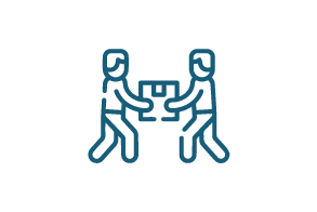 Two junk movers removing garbage.