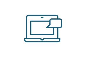 A computer with a message.